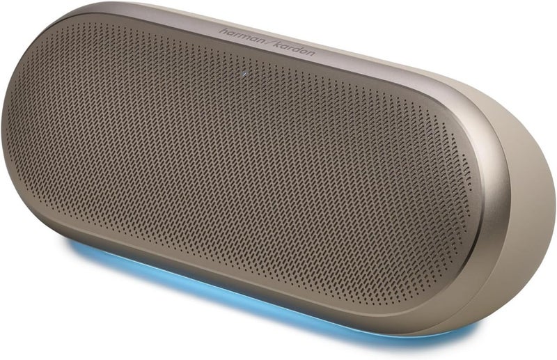 Harman Kardon Luna 2 Portable Bluetooth Speaker with AI Sound Boost, 12H Battery, IP67 Waterproof, Ambient Light, Auracast™ Multi-Speaker, Stereo Pairing, Deep Bass & Premium Aluminum Design HKLUNA2WSDEU Sand - Image 1