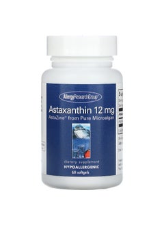 Allergy Research Group Allergy Research Group, Astaxanthin , AstaZine from Pure Microalgae, 12 mg, 60 softgels  - Image 1