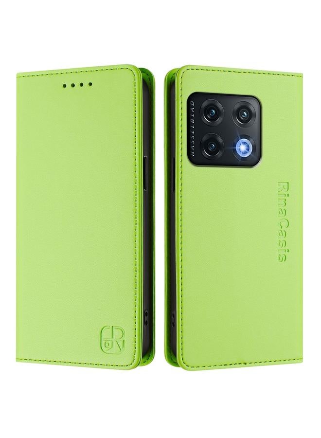 S-TOP Case For OnePlus 10 Pro RC01 Dual-Folded Magnetic Suction RFID Leather Phone Case - Image 2