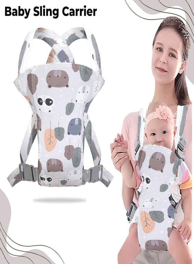 Bembika Baby Carrier Newborn to Toddler with Multiple Positions Infant Carrier Soft Baby Holder Kangaroo Bag Sling Carrier All Seasons - Brown Bear - Image 2