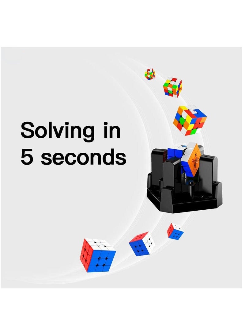 Generic - Cube Solving Machine Automatic Puzzle Scrambler & Solver, Compatible with GAN 356i2 i3 iplay iCarry Speed Cubes(Cube is not Included) & with The Newest Version APP - Image 1