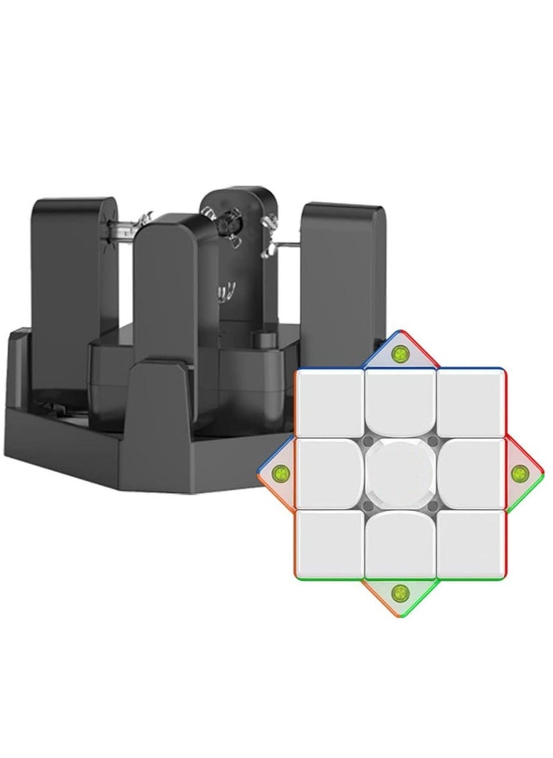 Generic - Cube Solving Machine Automatic Puzzle Scrambler & Solver, Compatible with GAN 356i2 i3 iplay iCarry Speed Cubes(Cube is not Included) & with The Newest Version APP - Image 1