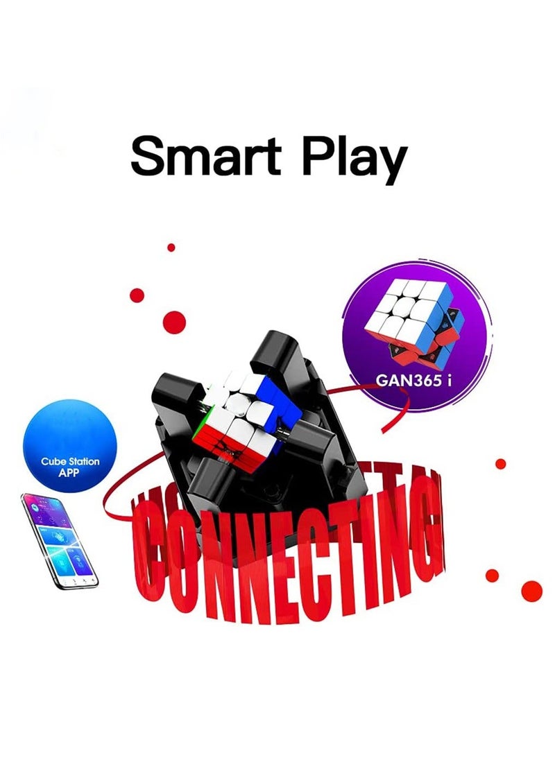 Generic - Cube Solving Machine Automatic Puzzle Scrambler & Solver, Compatible with GAN 356i2 i3 iplay iCarry Speed Cubes(Cube is not Included) & with The Newest Version APP - Image 1