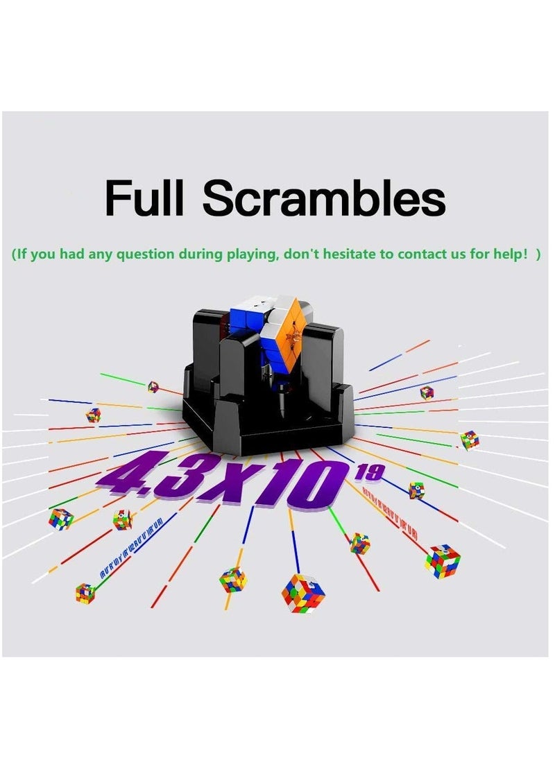 Generic - Cube Solving Machine Automatic Puzzle Scrambler & Solver, Compatible with GAN 356i2 i3 iplay iCarry Speed Cubes(Cube is not Included) & with The Newest Version APP - Image 1