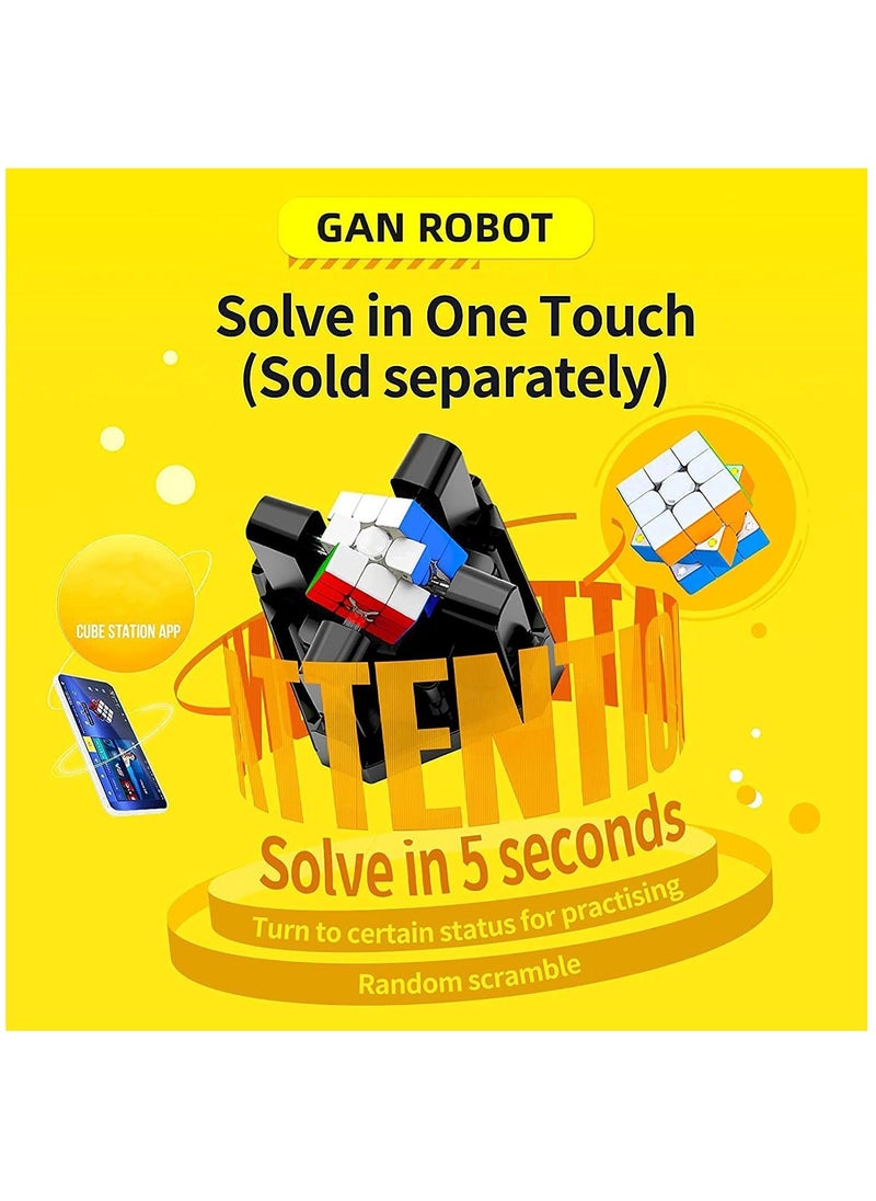 Generic - Cube Solving Machine Automatic Puzzle Scrambler & Solver, Compatible with GAN 356i2 i3 iplay iCarry Speed Cubes(Cube is not Included) & with The Newest Version APP - Image 1