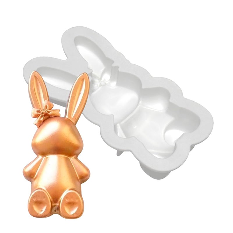 mostsom 3D Bow Bunny Silicone Candy Molds Silicone Molds for Hard Candy, Chocolate, Gummy Caramel, Ganache, Ice Cubes (Rabbit L_7x3.8x1.52inch) - Image 5