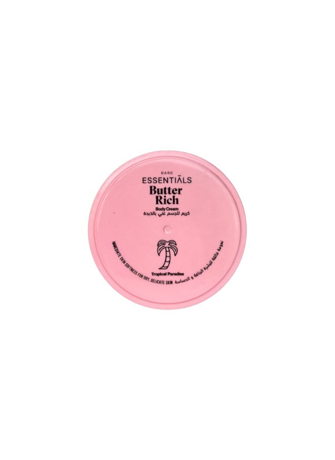 ESSENTIALS Butter Rich Body Cream  with Tropical Paradise 