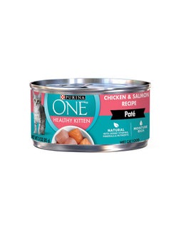 Purina ONE Purina ONE Grain Free, Natural Pate Wet Kitten Food, Healthy Kitten Chicken & Salmon Recipe - (Pack of 12) 3 oz. Pull-Top Cans  - Image 1