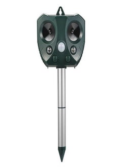 Ultrasonic Animal Repellent Solar Powered Pest Repeller with Flashing Light Waterproof Pest Repeller with Motion Sensor for Repelling Squirrels Birds Mice Cat Dog