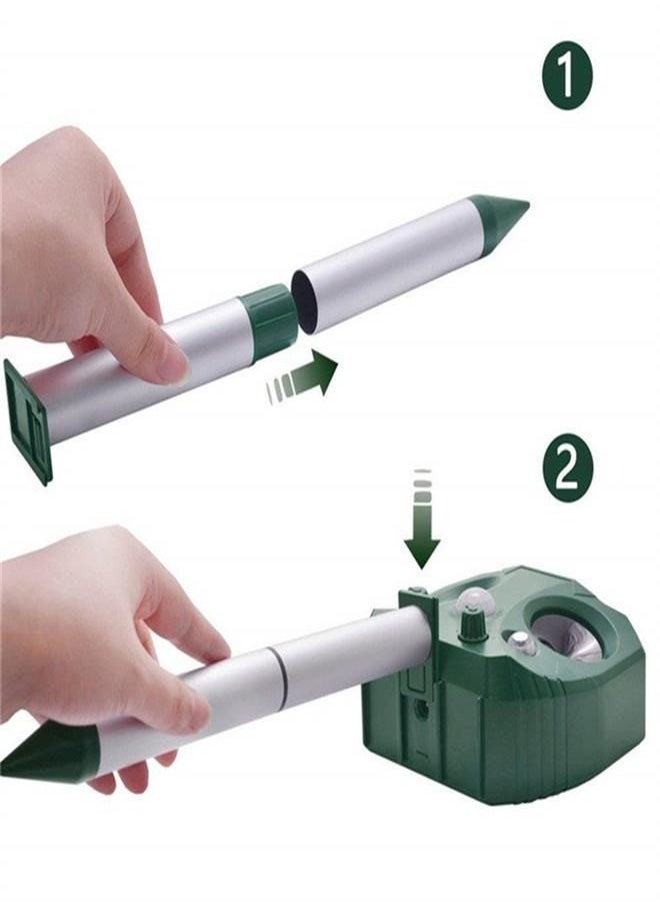 Generic - Ultrasonic Animal Repellent Solar Powered Pest Repeller with Flashing Light Waterproof Pest Repeller with Motion Sensor for Repelling Squirrels Birds Mice Cat Dog - Image 1