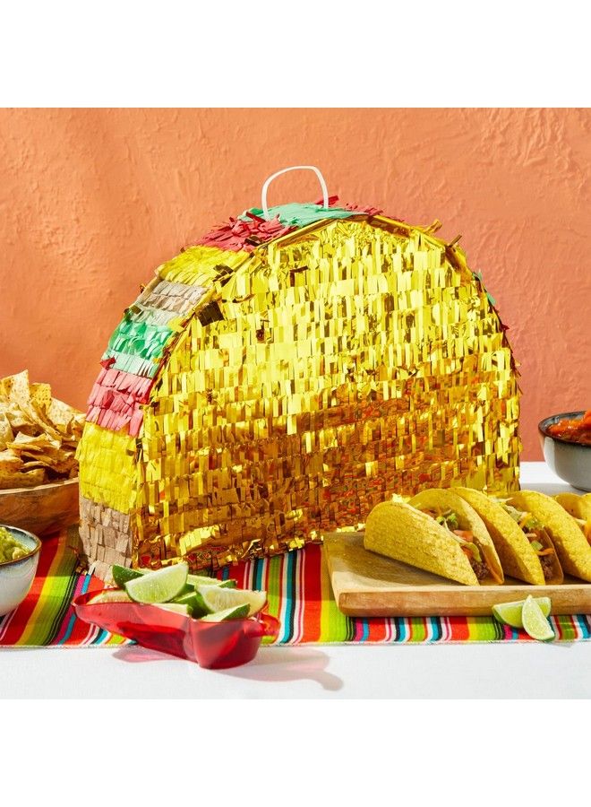 Small Taco Pinata For Cinco De Mayo, Mexican Birthday Party Decorations (17 X 10 In)