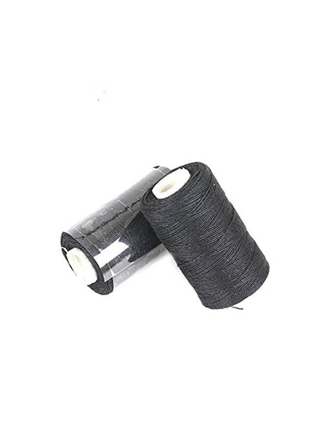 Funyn - 3 Rolls Hair Weaving Thread Cotton Sewing Thread Making Wig Clips In Hair Extension Hair Salon Weft Thick Black Brown Beige Thread With 3 Curved Needles (Mixture Colors) - Image 1