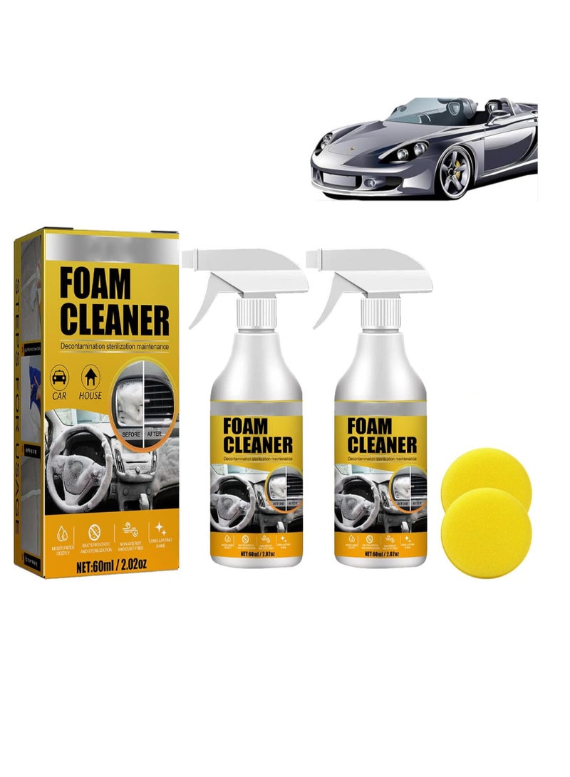 Excefore Purpose Foam Cleaner, 2 PCS All Around Master Foam Cleaner, Purpose Foam Cleaner for car, Upholstery Cleaner for car Seats, Interior car Cleaner, Car seat Stain Remover, Carpet & Upholstery Cleaner - Image 1