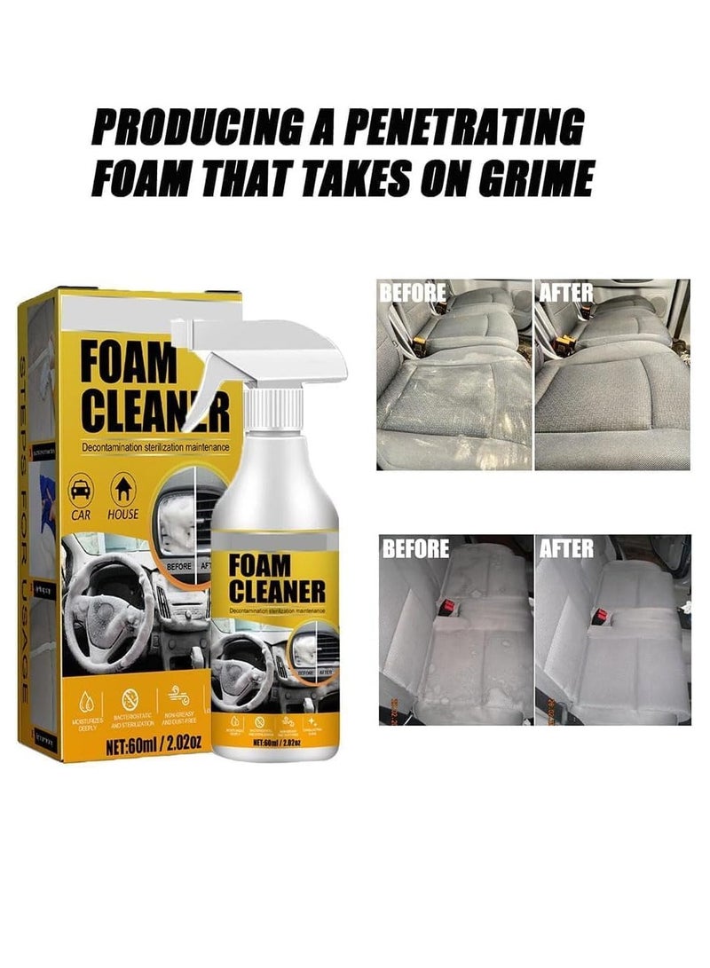 Excefore Purpose Foam Cleaner, 2 PCS All Around Master Foam Cleaner, Purpose Foam Cleaner for car, Upholstery Cleaner for car Seats, Interior car Cleaner, Car seat Stain Remover, Carpet & Upholstery Cleaner - Image 3