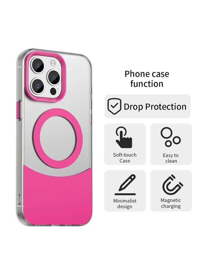 S-TOP Case For iPhone 15 Pro Color Blocking Series MagSafe Magnetic PC Hybrid TPU Phone Case - Image 2