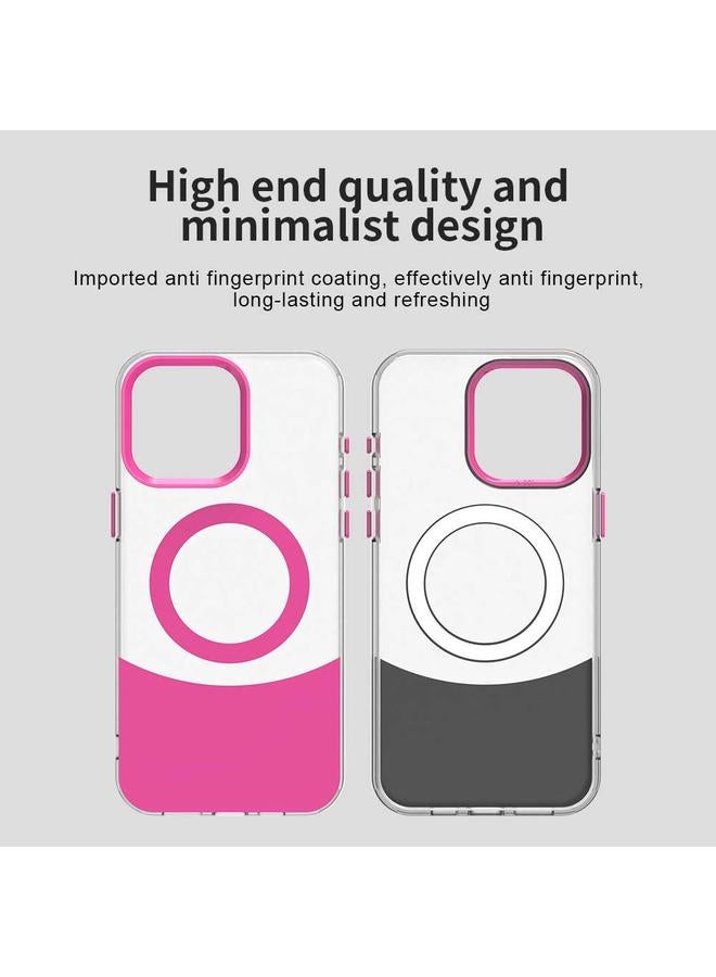 S-TOP Case For iPhone 15 Pro Color Blocking Series MagSafe Magnetic PC Hybrid TPU Phone Case - Image 4