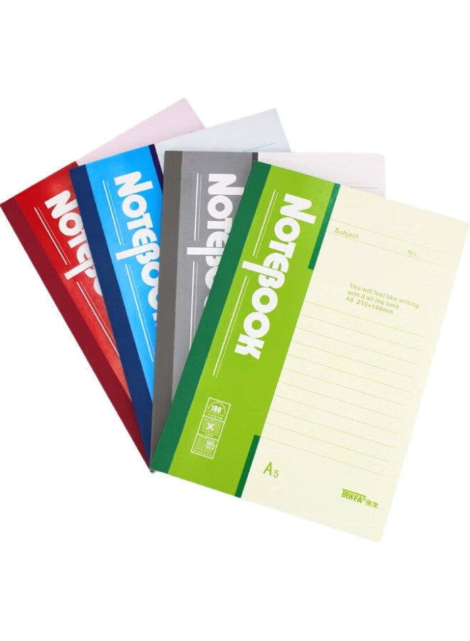 Trnfa Xianfa Trnfa Tn-A540Ps, 10 Mixed-Color Soft Copy Notebooks/Wirebound Journal, 40 Pages A5 Notebook Diary - Image 2