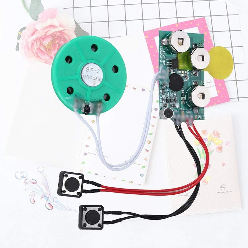 Fockety Greeting Card Chip 4 Minutes DIY Recordable Greeting Card Voice Sound Audio Chip Module for DIY HomeMade Greeting Cards/Gift Boxes/Invitations - Image 3