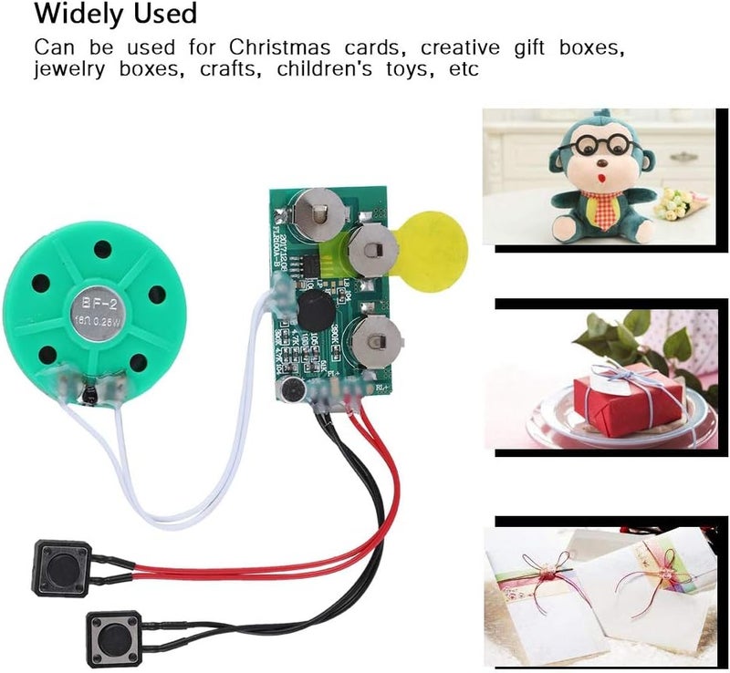 Fockety Greeting Card Chip 4 Minutes DIY Recordable Greeting Card Voice Sound Audio Chip Module for DIY HomeMade Greeting Cards/Gift Boxes/Invitations - Image 5