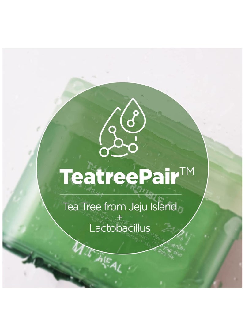 MEDIHEAL Mediheal Teatree Trouble Pad | Square Cotton Facial Toner Pads With Tea Tree & Lactobacillus | Soothing Pads To Calm Sensitive & Acne Prone Skin-| Vegan Face Gauze Pads | 100 Pads  - Image 3