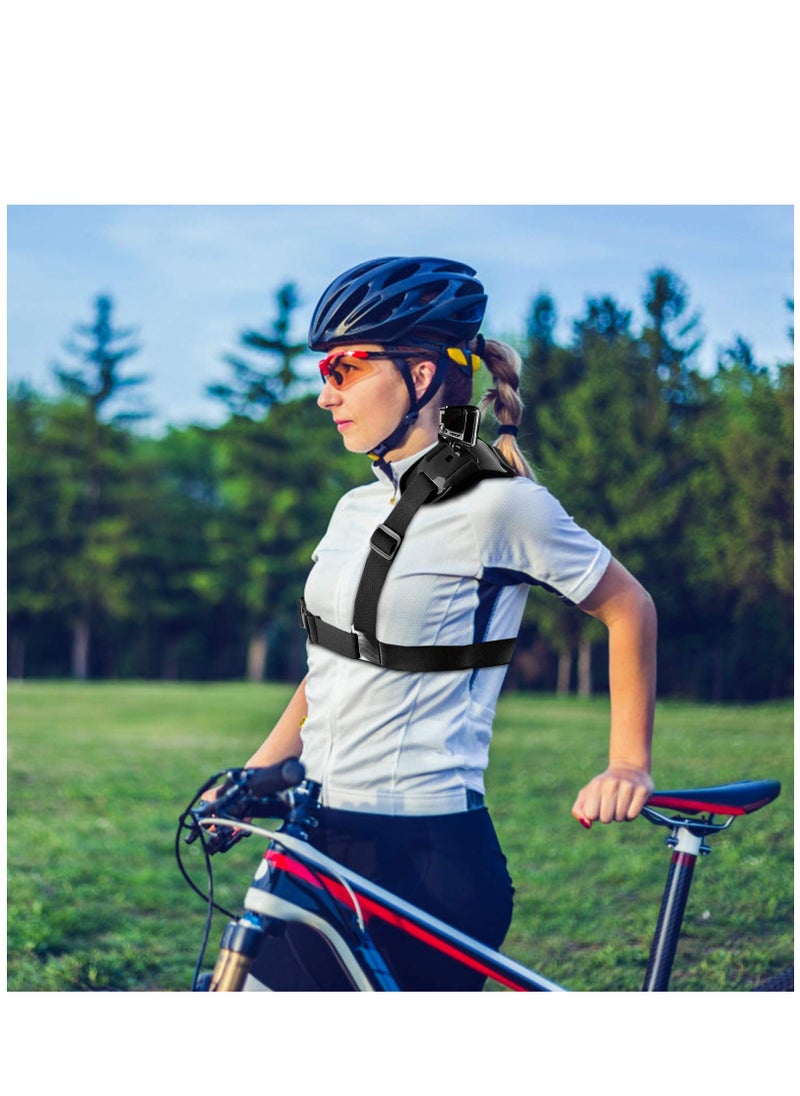 KASTWAVE - 2 Pack Camera Chest Mount Strap Harness for Action Camera Adjustable Cell Phone Chest Mount Strap with Sports Camera Installation Bracket kit - Image 1