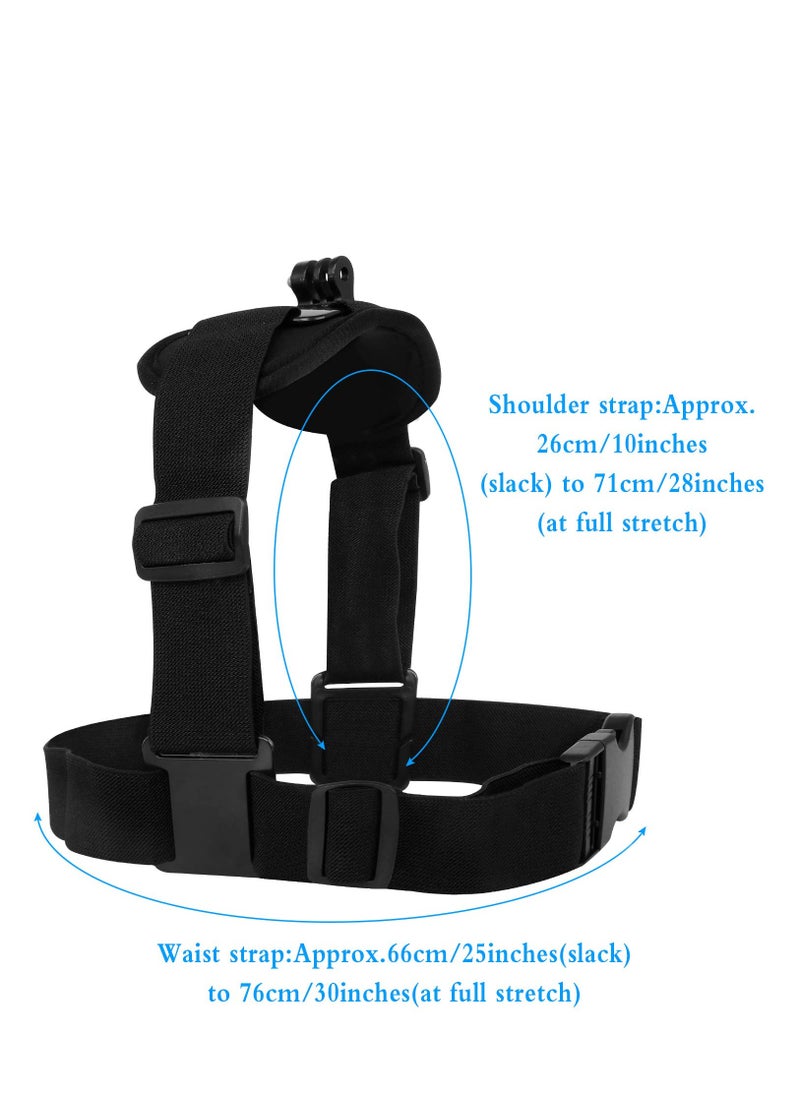 KASTWAVE - 2 Pack Camera Chest Mount Strap Harness for Action Camera Adjustable Cell Phone Chest Mount Strap with Sports Camera Installation Bracket kit - Image 1