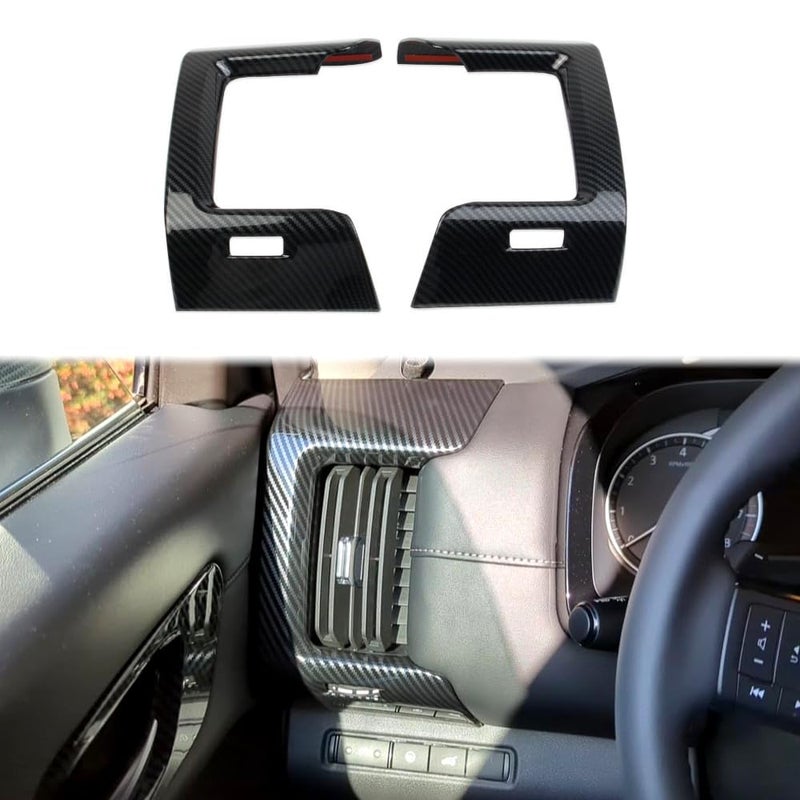 Fewshaw Carbon Fiber Dashboard Side Air Vent AC Outlet Cover Trim for 20222025 Nissan Pathfinder