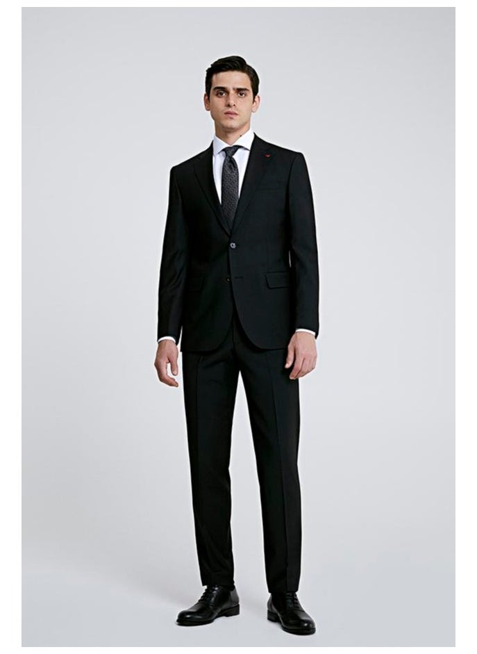 D'S DAMAT بدلة كلاسيكية سوداء من دس دامات - 86% صوف  - Image 3