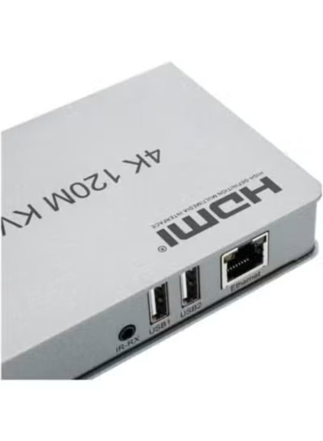HDMI KVM Extender Over IP – 120M Ultra HD 4K Transmission with USB Keyboard & Mouse Support – Long-Range HDMI Over Network - Image 2