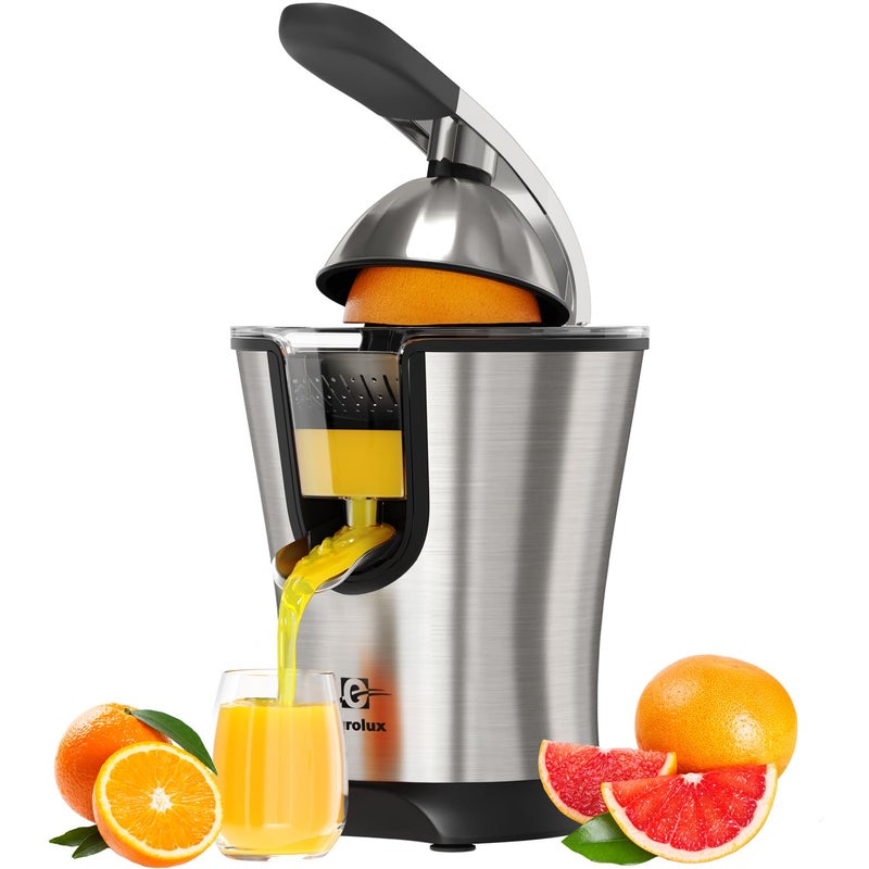 EUROLUX Eurolux Premium Electric Orange Juicer | Stainless Steel Citrus Squeezer With New Ultra-Powerful Motor and Soft Grip Handle for Effortless Juicing, Auto Shutoff, Dishwasher-safe Parts, Pulp Control  - Image 1