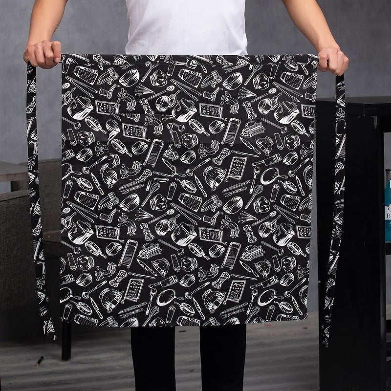 Chef Work Clothes Apron Half-Length Men'S And Women'S El Restaurant Restaurant Kitchen Catering Business Special Half-Waist - Image 5