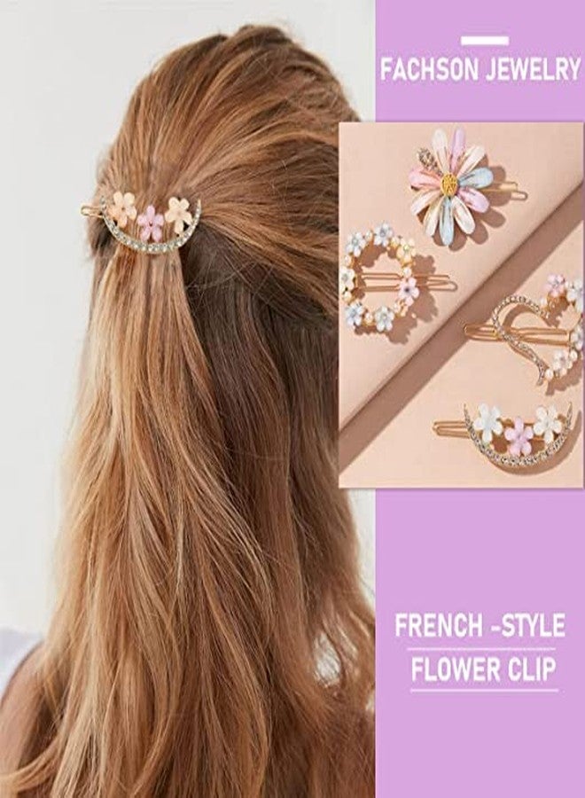 MYSELF Korean fashion Style Flower Lock Hair Clip Pin Hair Accessories set For Women And Girls (4 Pcs) - Image 5
