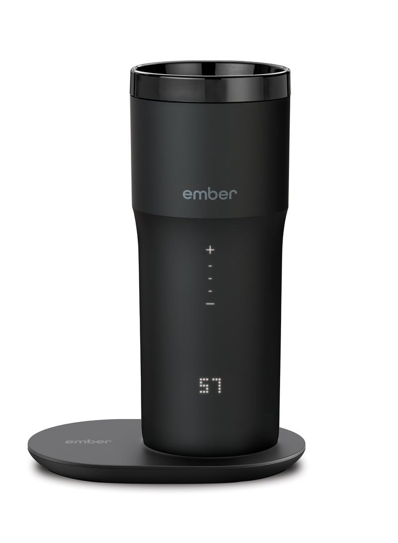Ember Travel Mug 2+ 12OZ / 355ML | Temperature Control Travel Mug, Stainless Steel Smart Cup for Coffee, Tea, Water, With Apple Find My, 3Hrs Battery Life, Hand Wash Only - Black  - Image 1