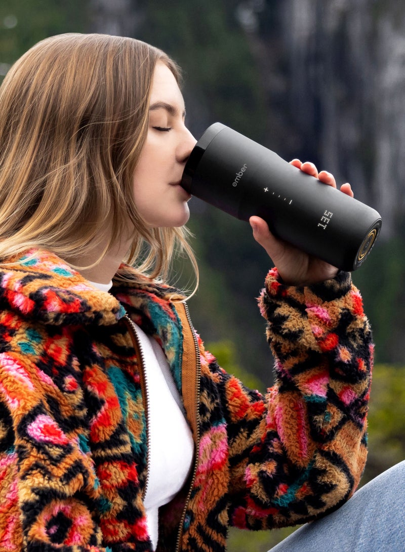 Ember Travel Mug 2+ 12OZ / 355ML | Temperature Control Travel Mug, Stainless Steel Smart Cup for Coffee, Tea, Water, With Apple Find My, 3Hrs Battery Life, Hand Wash Only - Black  - Image 4
