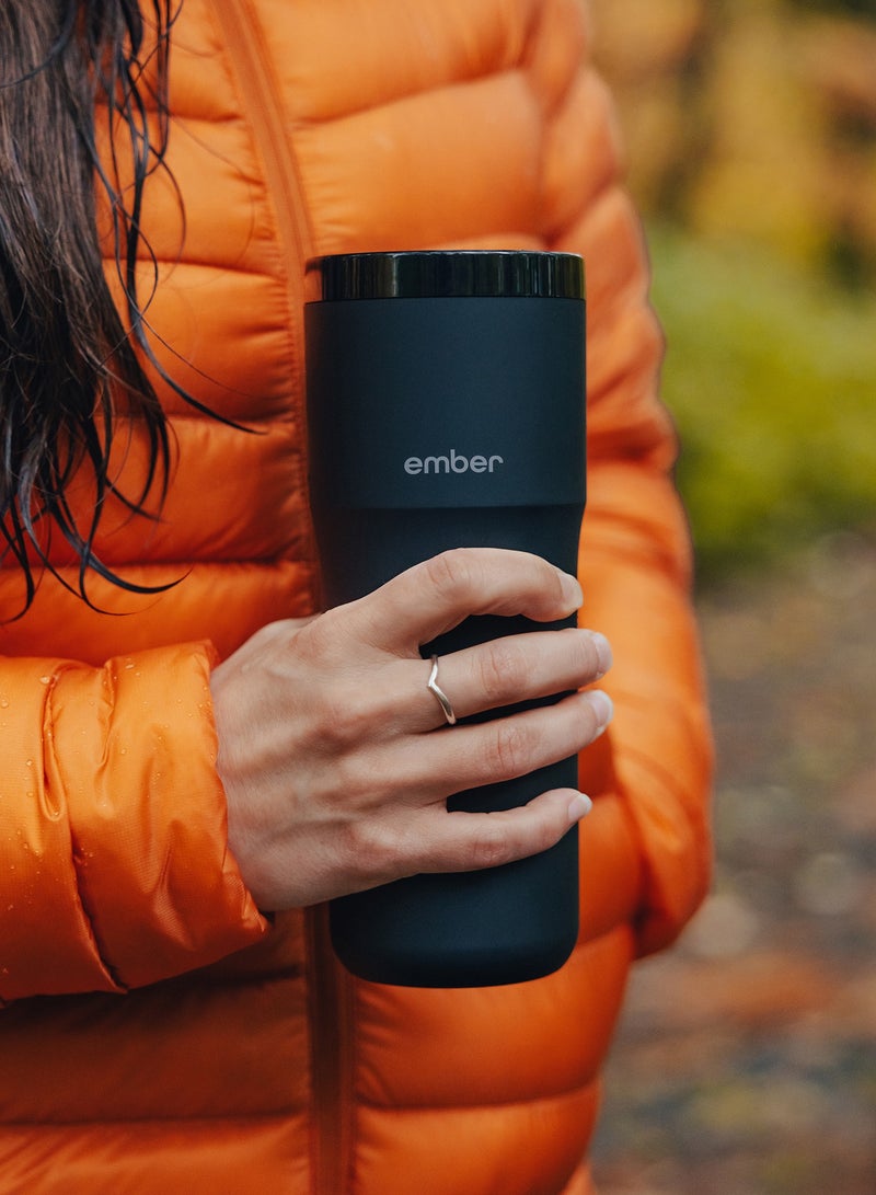 Ember Travel Mug 2+ 12OZ / 355ML | Temperature Control Travel Mug, Stainless Steel Smart Cup for Coffee, Tea, Water, With Apple Find My, 3Hrs Battery Life, Hand Wash Only - Black  - Image 5
