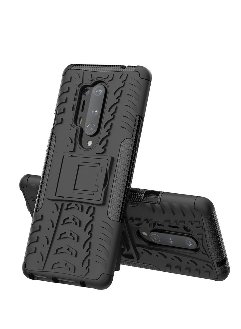 عام غطاء الهاتف OnePlus 8 Pro، غطاء سيليكون مع وسادة تبطين وحامل ، نمط الإطار لهاتف OnePlus 8 Pro. - Image 1