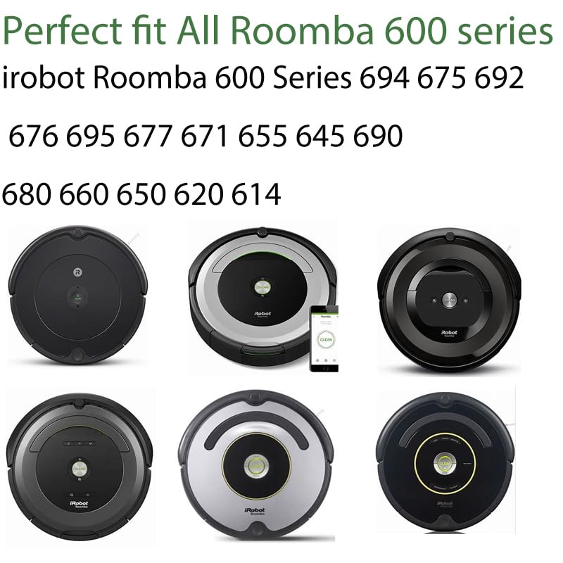 JoyBros Replacement Parts Accessories Kit for irobot Roomba 600 Series 694 695 677 671 690 680 660 650 620 614 595 585 564,3 Bristle & Beater Brushes, 6 Filters, 8 Side Brushes  - Image 2