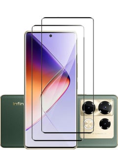 [عبوتان] واقي شاشة لهاتف Infinix Note 40 Pro/Infinix Note 40 Pro+ 5G مصنوع من زجاج عالي النفاذية ومقاوم للخدش