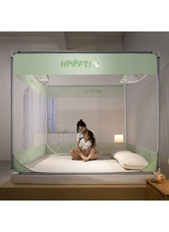 LIMOS Mosquito Net for Beds Portable Folding Triple Door Travel Bed Tents Crib Netting  - Image 1