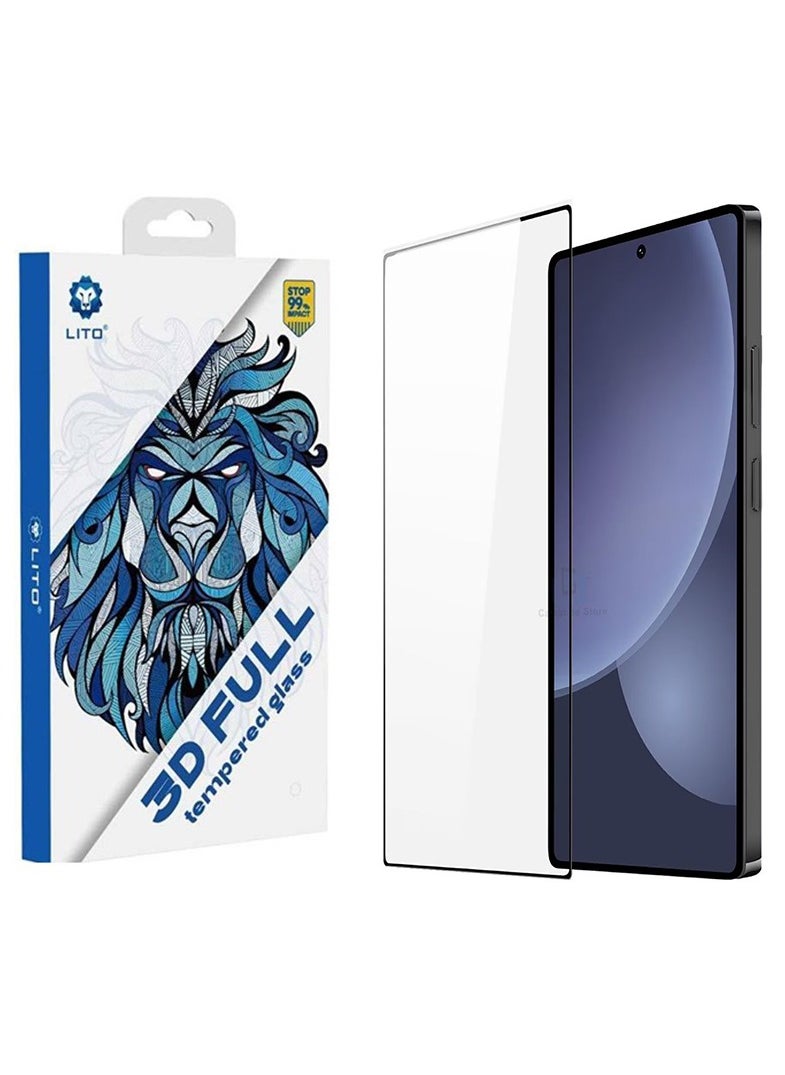 Lito - Lito Tempered Glass Screen Protector Full Glue Edge to Edge 9H Hardness Anti Fingerprint Scratch Resistance Glass (Fingerprint work) For Samsung Galaxy S25 Ultra - Image 1