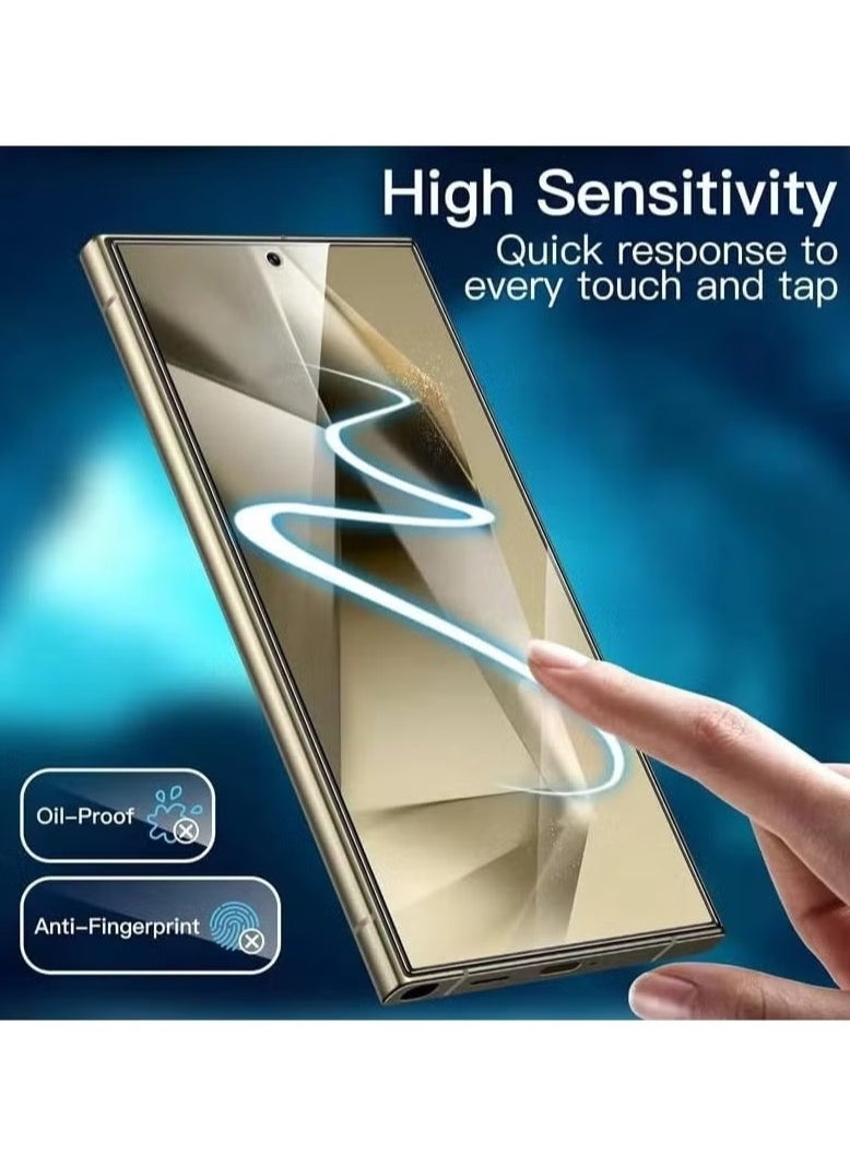 Lito - Lito Tempered Glass Screen Protector Full Glue Edge to Edge 9H Hardness Anti Fingerprint Scratch Resistance Glass (Fingerprint work) For Samsung Galaxy S25 Ultra - Image 1