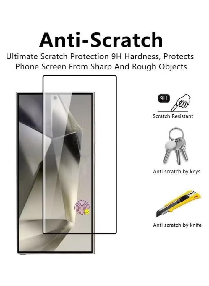 Lito - Lito Tempered Glass Screen Protector Full Glue Edge to Edge 9H Hardness Anti Fingerprint Scratch Resistance Glass (Fingerprint work) For Samsung Galaxy S25 Ultra - Image 1