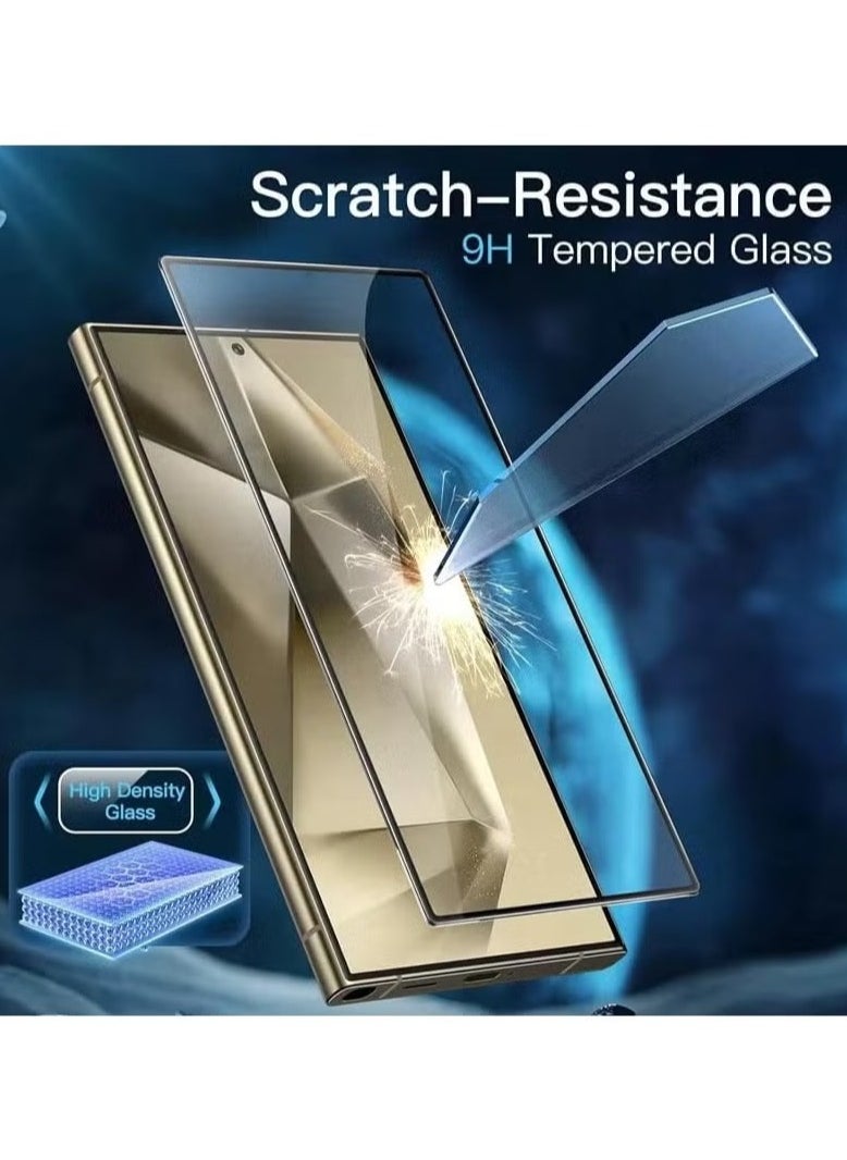 Lito - Lito Tempered Glass Screen Protector Full Glue Edge to Edge 9H Hardness Anti Fingerprint Scratch Resistance Glass (Fingerprint work) For Samsung Galaxy S25 Ultra - Image 1