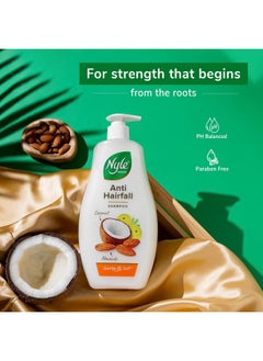 Nyle Naturals Anti-Hairfall Shampoo | For Hairfall Control | With Coconut Milk, Badam And Amla |Gentle & Soft Shampoo For Men & Women |800Ml  - Image 4