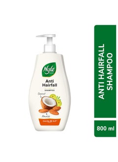 Nyle Naturals Anti-Hairfall Shampoo | For Hairfall Control | With Coconut Milk, Badam And Amla |Gentle & Soft Shampoo For Men & Women |800Ml  - Image 2