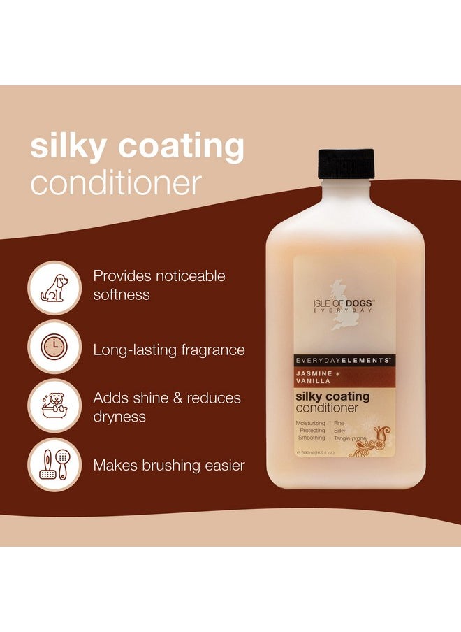 ايسل اوف دوجز - بلسم Everyday Elements Silky Coating للكلاب - الياسمين والفانيليا - بلسم مرطب للحيوانات الأليفة بعصير أوراق الصبار للحصول على فراء أكثر نعومة ولمعانًا - 16.9 أونصة (711-16 أونصة)  - Image 3