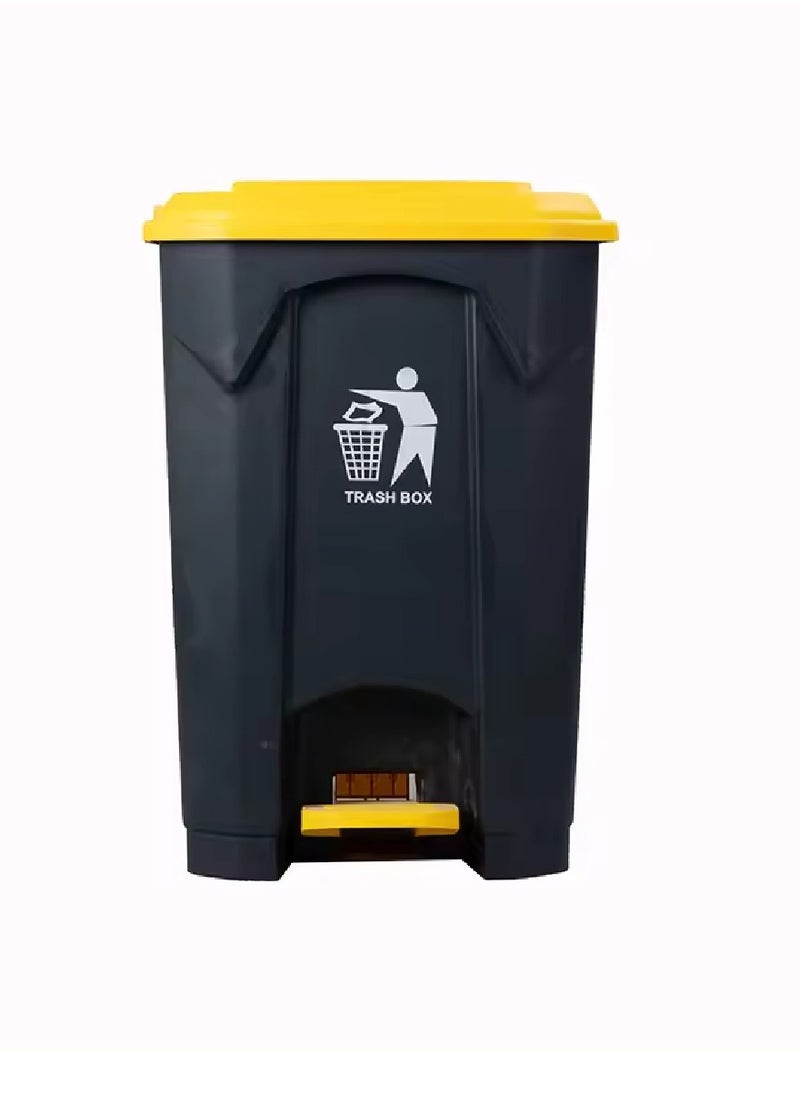 Yuwell Plastic Garbage Bin 50 Litre With Pedal Heavy Duty Kitchen DustBin Outdoor Recycle Trash Can Large Industrial Waste Bin Trash Bin  - Image 1