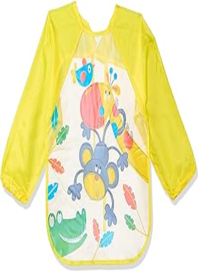 Mix and max waterproof baby bib for unisex-yellow