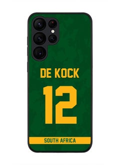 Rugged Black Edge Case for Samsung Galaxy S22 Ultra 5G, Slim fit Soft Case Flexible thin Cover - Player Name - David Miller, Jersey Number- 10