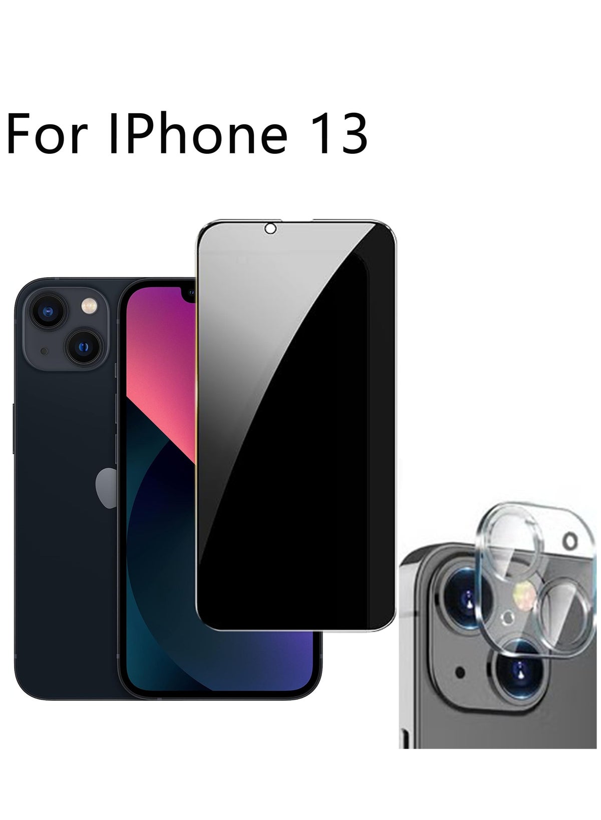 qirg Qirg 2 In 1 For iPhone 13 Privacy Screen Protector And Camera Protection Z23A7CB9C14B608A384C9Z